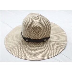 Gold Coast Unisex Wide Brim Packable Straw Hat SV3 Tan One Size